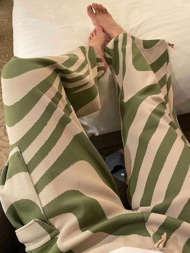 Knit Cargo Pant | Green / Waves