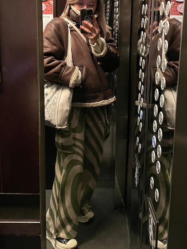 Knit Cargo Pant | Green / Waves