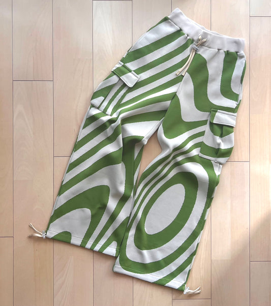 Knit Cargo Pant | Green / Waves