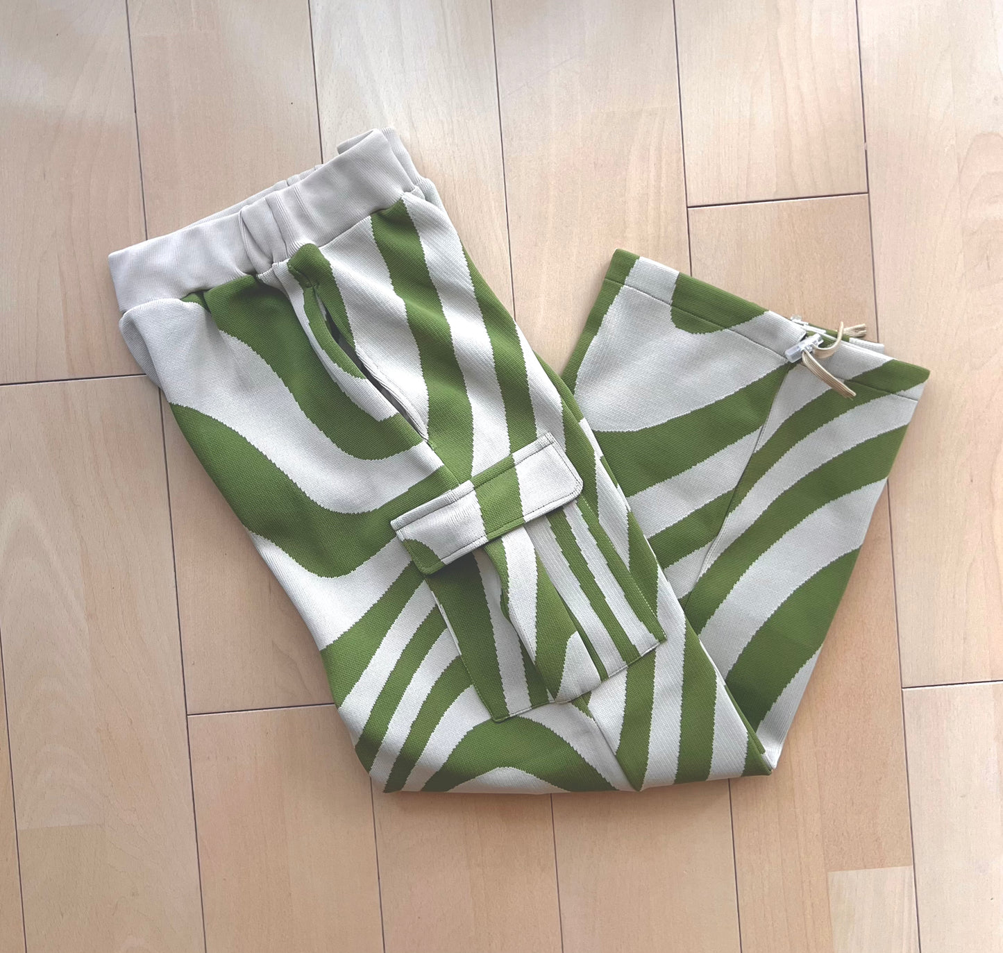 Knit Cargo Pant | Green / Waves