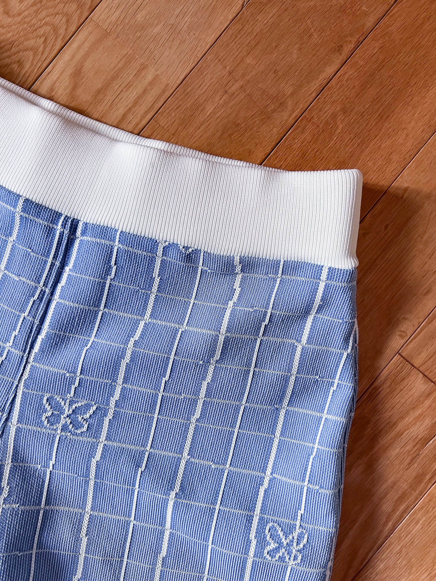 Ribbed Fitted Short | Lt. Blue / Butterfly