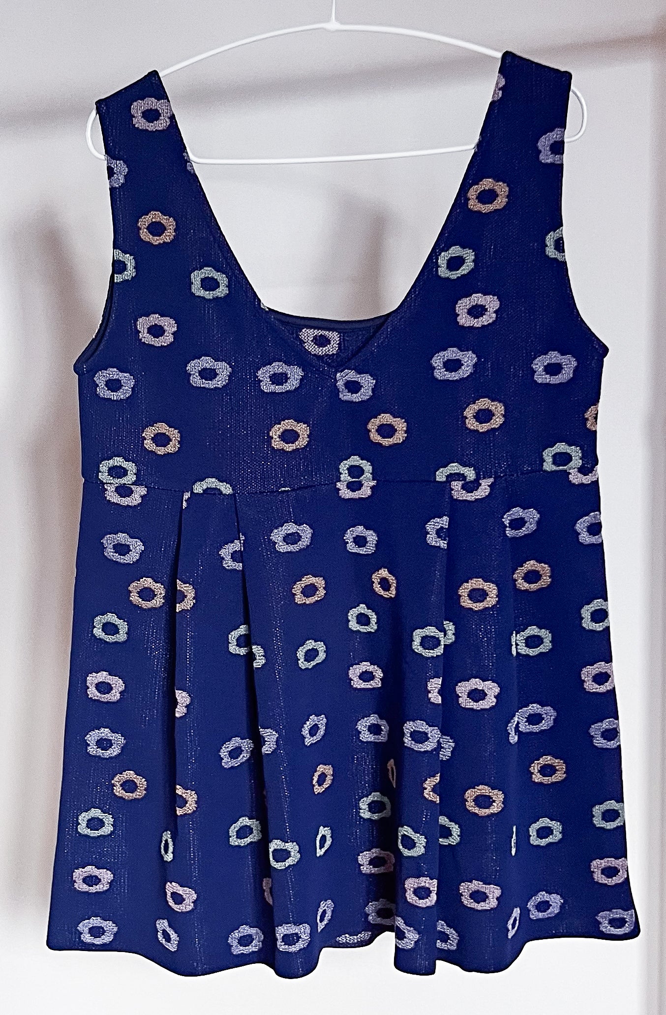 Knit Dress (2-Way) | Navy / Multi