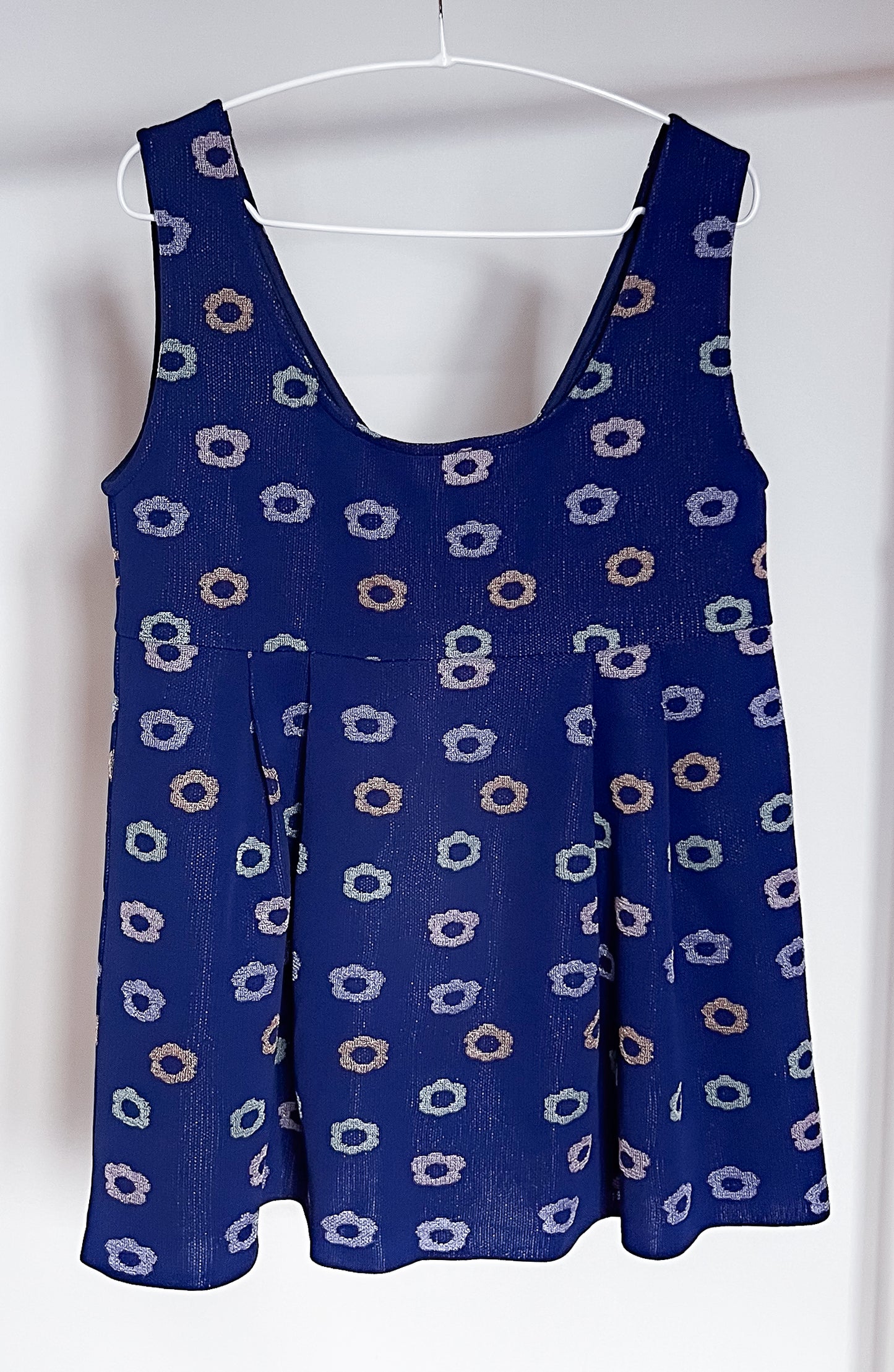 Knit Dress (2-Way) | Navy / Multi